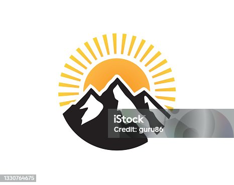 istock creative mountains sun logo vector 1330764675