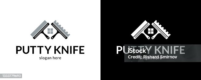 istock Creative putty knifes logo 1333779693