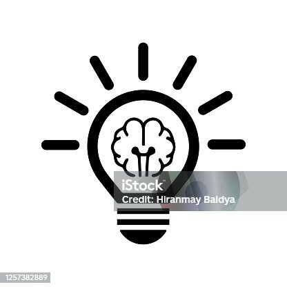 istock Creative, Smart Ideas Icon / black color 1257382889
