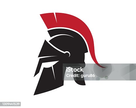 istock Creative Spartan Helmet Design Vector 1309441539