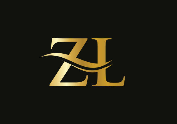 ilustrações de stock, clip art, desenhos animados e ícones de creative zl letter with luxury concept. modern zl logo design for business and company identity - zl