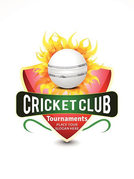 cricket banner background with flame cricket banner background with flame vector illustration cue ball stock illustrations