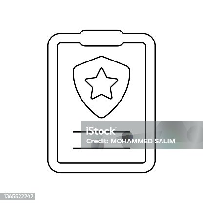 istock Crime report outline icon 1365522242