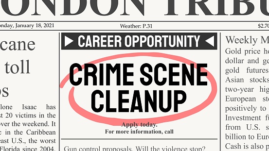 Crime scene cleanup job offer