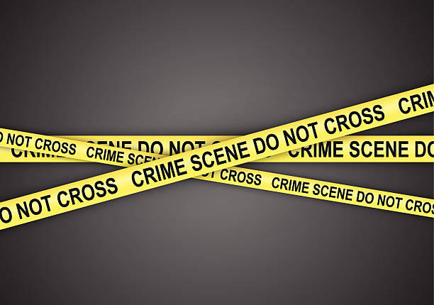 ilustraciones, imágenes clip art, dibujos animados e iconos de stock de escena del crimen no cruce - crime scene