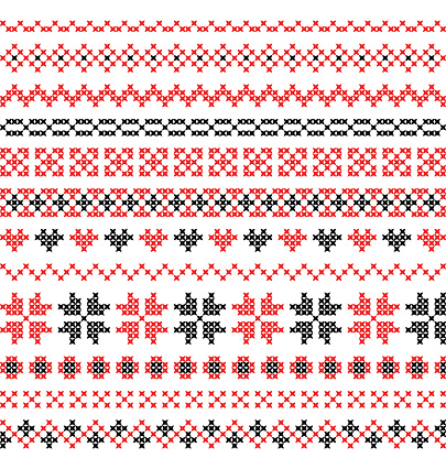 cross stitch pattern vector