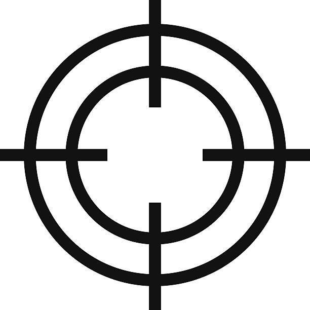 fadenkreuz-symbol - zielscheibe stock-grafiken, -clipart, -cartoons und -symbole