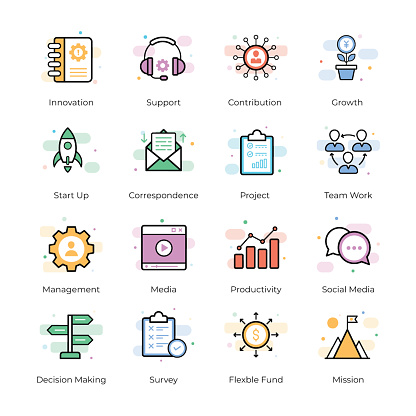 Crowdfunding Vector Icons Pack