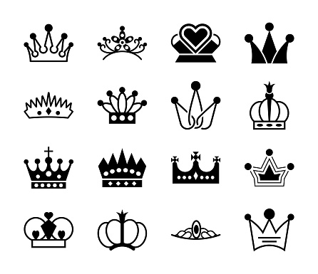 Crown Symbols Elements Icons Pack