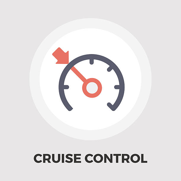 Cruise control flat icon Cruise control icon vector. Flat icon isolated on the white background. Editable EPS file. Vector illustration. cruise vacation stock illustrations