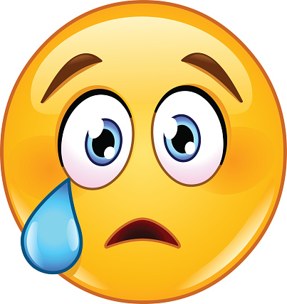 Crying Face Emoticon Stock Illustration - Download Image Now - iStock
