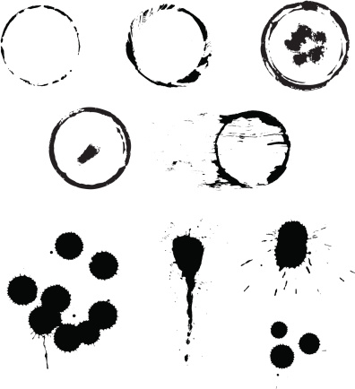 Cup and mug stains and blots