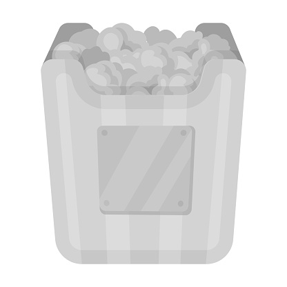 Cup in the form of Golden popcorn.The prize of spectator sympathies.Movie awards single icon in monochrome style vector symbol stock illustration web