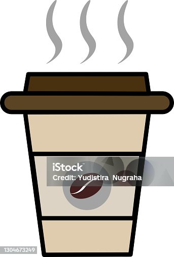 istock A cup of coffee latte vector 1304673249