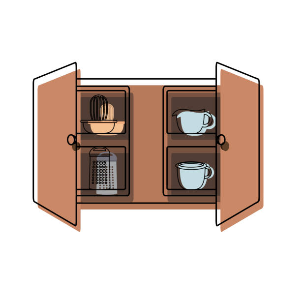 Royalty Free Open iKitchen Cabinet Clip Arti Vector Images Royalty Free Open iKitchen Cabinet Clip Arti Vector Images
