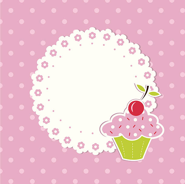 Cupcake background Baby cupcake vector background coffee cake stock illustrations