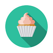 istock Cupcake Flat Design Prom Icon 1087736284