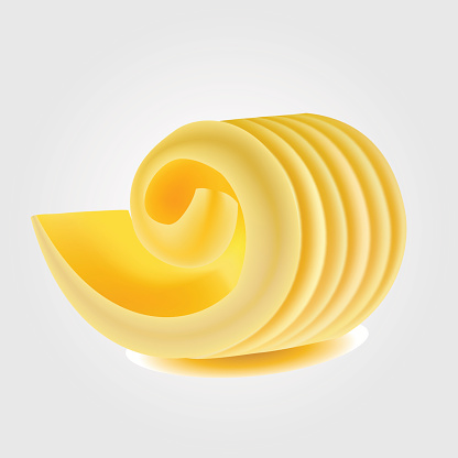 Curl of fresh butter