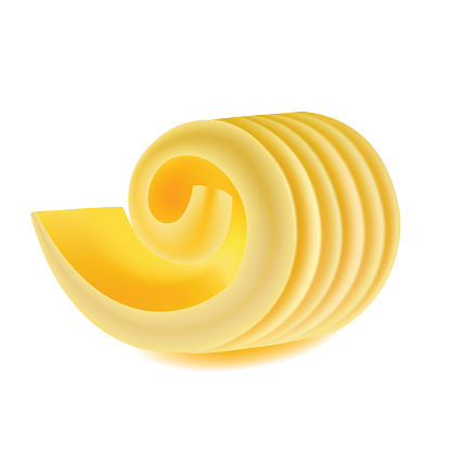 Curl of fresh butter