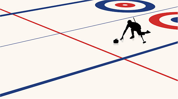 stockillustraties, clipart, cartoons en iconen met curler in action - curling