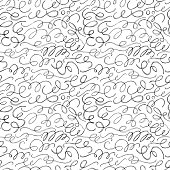 Abstract vector seamless background with doodle hand drawn lines. curly lines. Ink illustration. Hand drawn ornament for wrapping paper.