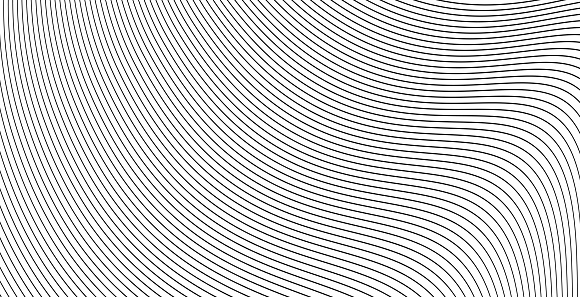 Curve wavy lines background or stripes grayscale abstract backdrop vector illustration, creative modern graphic design for flow energy banner, brochure cover or stylish flyer image
