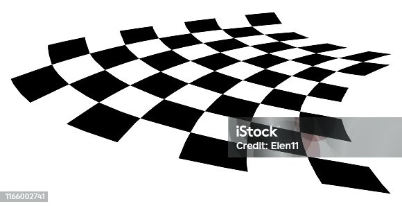 istock curved distorted checkerboard EPS10 vector illustration. 1166002741