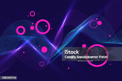 istock Curved particle backgrounds intertwined 1385100745