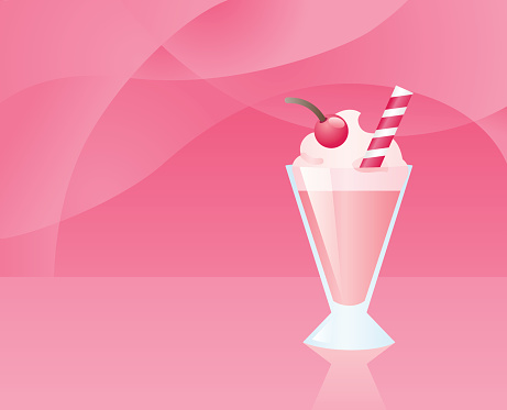 curved space: strawberry milkshake