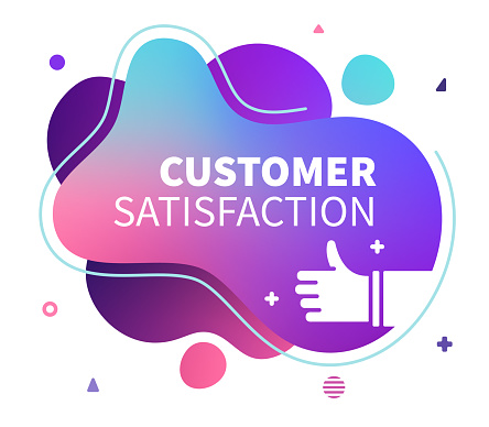 Customer Satisfaction Abstract Liquid Vector Banner