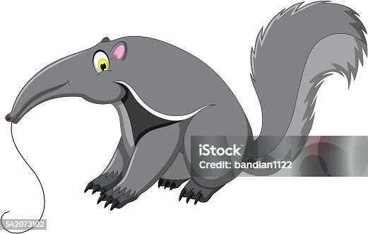 istock cute anteater cartoon 542073102