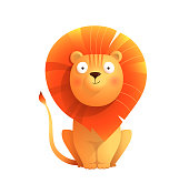 istock Cute Baby Lion Sitting Isolated Clipart 1312130603