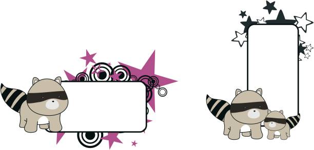 Download Cute Baby Raccoon Silhouettes Illustrations, Royalty-Free ...