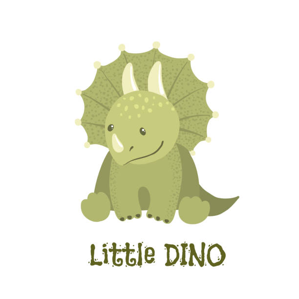 266 Cute Baby Triceratops Cartoon Illustrations Clip Art Istock