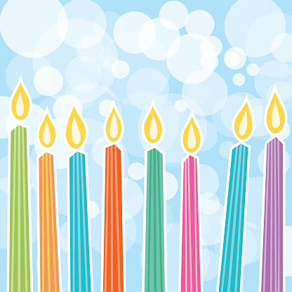Cute Birthday Candles Background