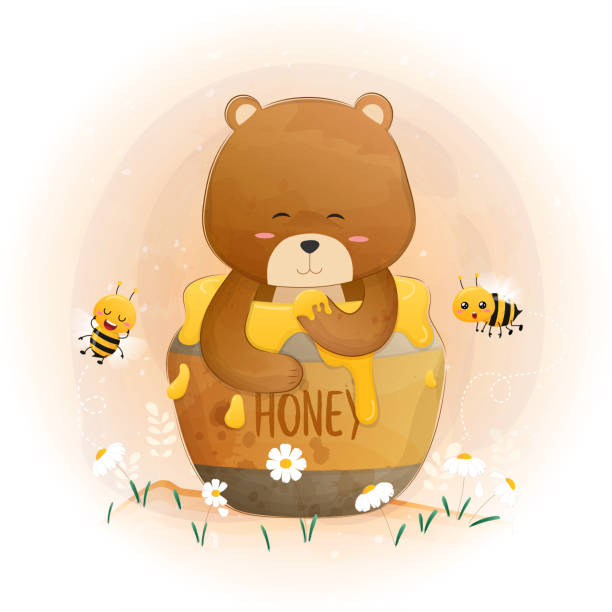 Bear Eating Honey Stock Photos, Pictures & Royalty-Free Images - iStock