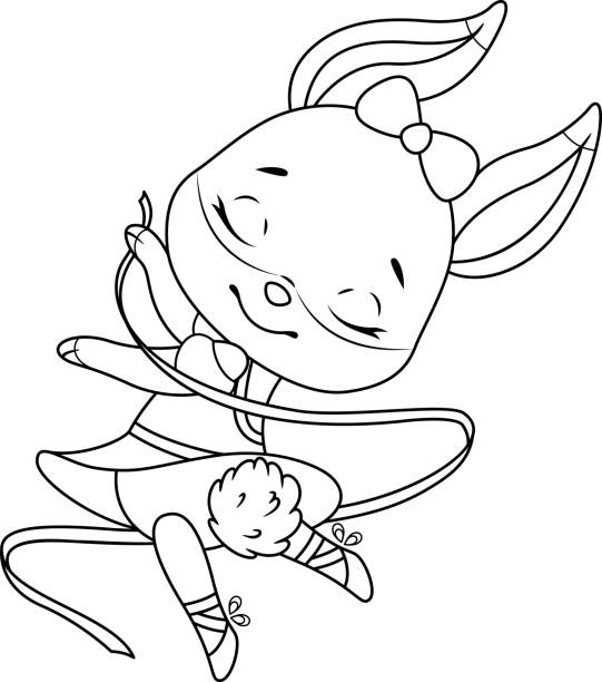 Ballerina Coloring Pages Illustrations, Royalty-Free Vector Graphics