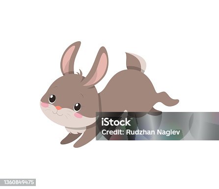 istock Cute bunny jump 1360849475
