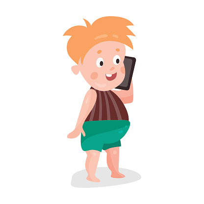Gar on De Bambin Dessin Anim Mignon Redhead Jouant Avec Gar on De Bambin Dessin Anim Mignon Redhead Jouant Avec