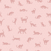 istock Cute cats seamless pattern 959910080