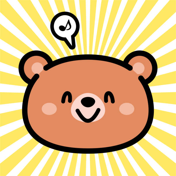симпатичный дизайн персонажа медведя - teddy ray stock illustrations