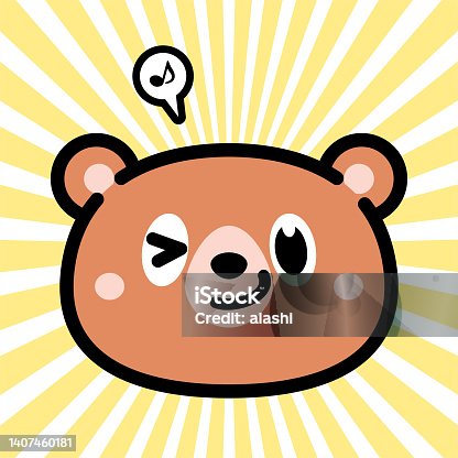 istock Cute character design of the bear 1407460181