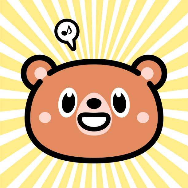 симпатичный дизайн персонажа медведя - teddy ray stock illustrations