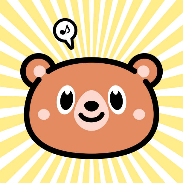 곰의 귀여운 캐릭터 디자인 - teddy ray stock illustrations