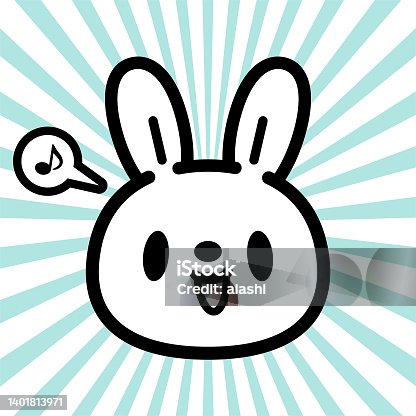 istock Cute character design of the bunny 1401813971