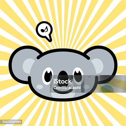 istock Cute character design of the koala 1407026984