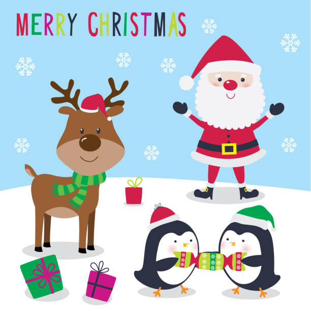 Cute Christmas Character Cute Christmas Character design rudolph the red nosed reindeer stock illustrations