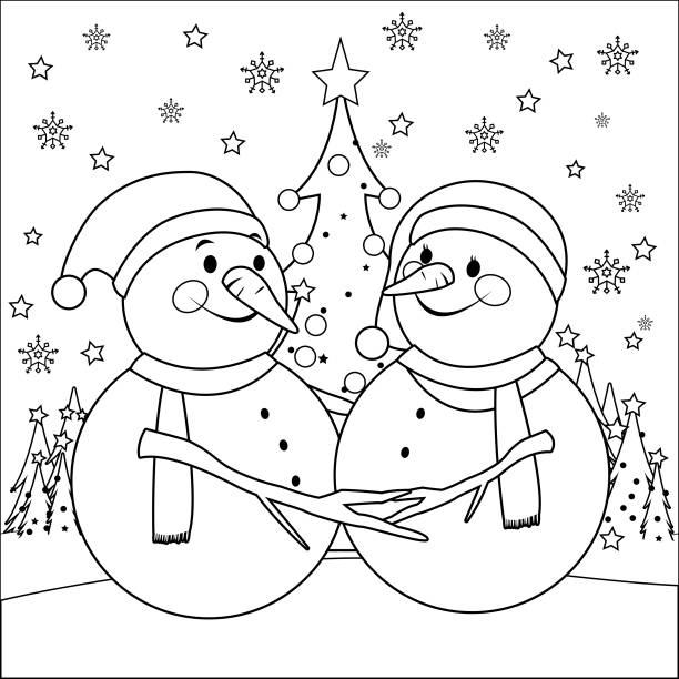 Elsa christmas colouring pages