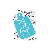 Cute Doodled Cooking Label Sticker