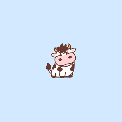 Cute Cow Cartoon Icon Vector Illustration Stock Illustration - Download ...